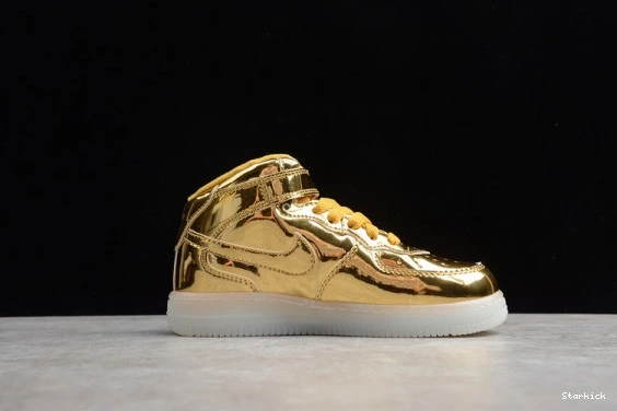 1 Force WB Kids 314197-8100 Metallic Air Nike Gold Mid 0120